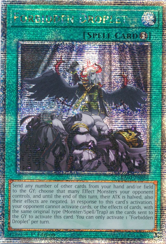 Forbidden Droplet [RA01-EN064] Quarter Century Secret Rare | The CG Realm