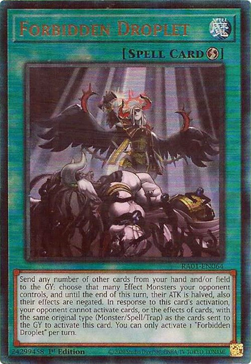 Forbidden Droplet [RA01-EN064] Prismatic Ultimate Rare | The CG Realm