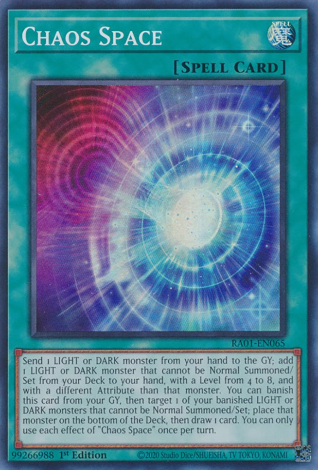 Chaos Space [RA01-EN065] Super Rare | The CG Realm