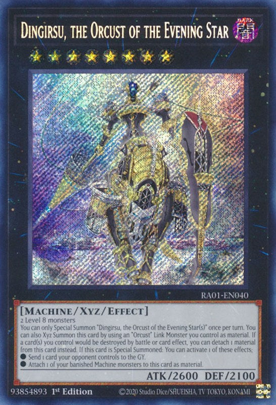 Dingirsu, the Orcust of the Evening Star [RA01-EN040] Secret Rare | The CG Realm