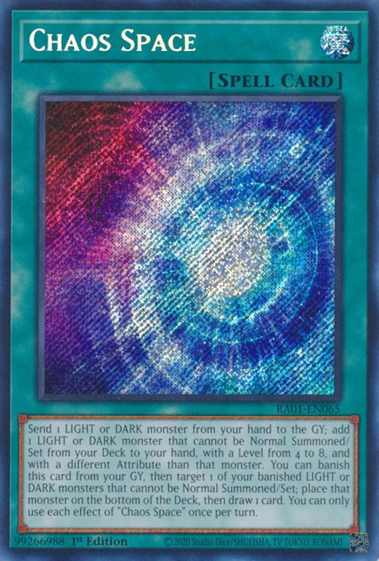 Chaos Space [RA01-EN065] Secret Rare | The CG Realm