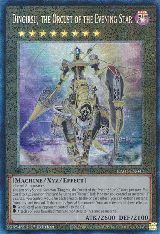 Dingirsu, the Orcust of the Evening Star [RA01-EN040] Prismatic Collector's Rare | The CG Realm