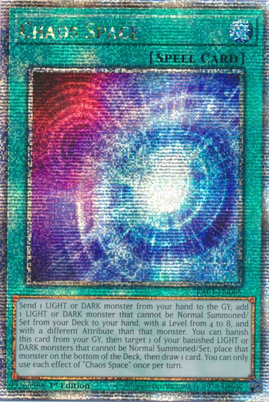 Chaos Space [RA01-EN065] Quarter Century Secret Rare | The CG Realm