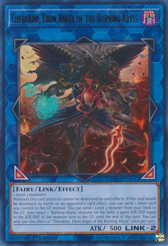 Cherubini, Ebon Angel of the Burning Abyss [RA01-EN042] Ultra Rare | The CG Realm