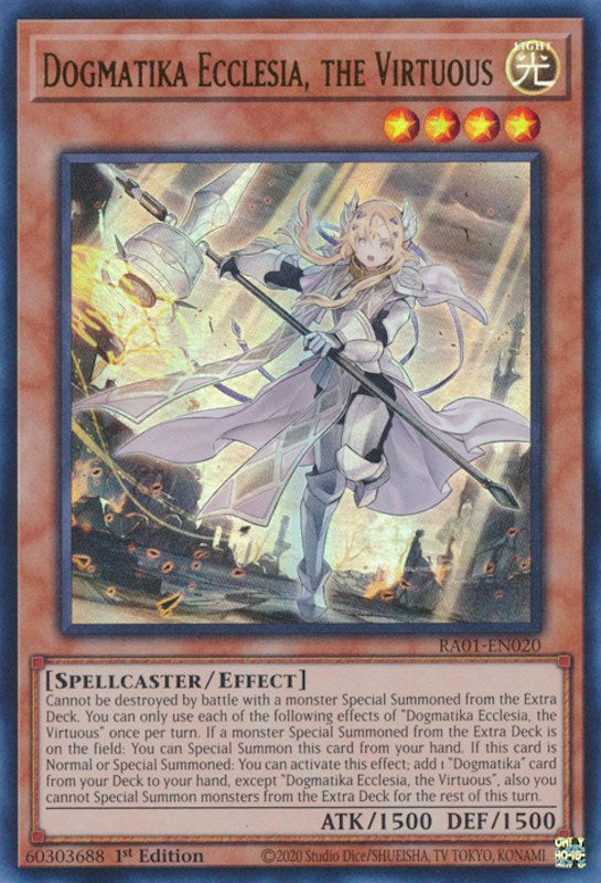 Dogmatika Ecclesia, the Virtuous [RA01-EN020] Ultra Rare | The CG Realm