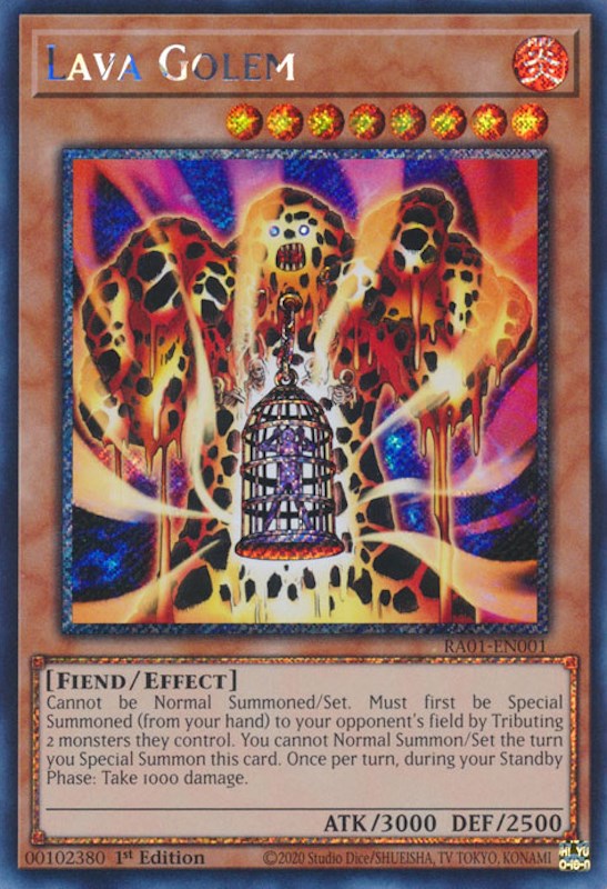 Lava Golem [RA01-EN001] Platinum Secret Rare | The CG Realm