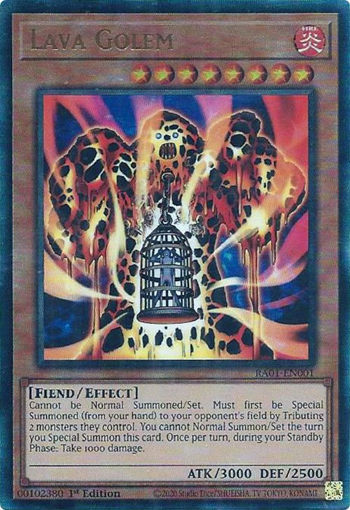 Lava Golem [RA01-EN001] Prismatic Ultimate Rare | The CG Realm