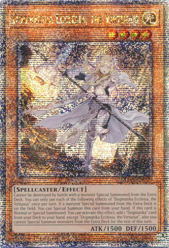 Dogmatika Ecclesia, the Virtuous [RA01-EN020] Quarter Century Secret Rare | The CG Realm