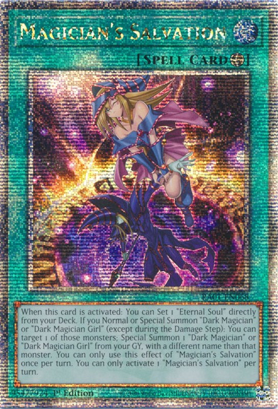 Magician's Salvation [RA01-EN068] Quarter Century Secret Rare | The CG Realm