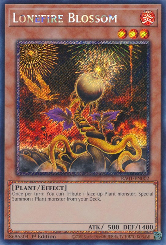 Lonefire Blossom [RA01-EN002] Prismatic Secret Rare | The CG Realm