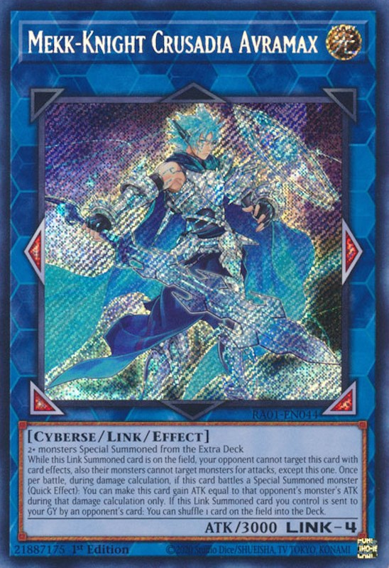 Mekk-Knight Crusadia Avramax [RA01-EN044] Secret Rare | The CG Realm