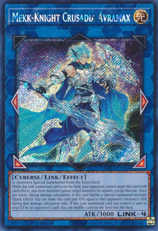 Mekk-Knight Crusadia Avramax [RA01-EN044] Platinum Secret Rare | The CG Realm