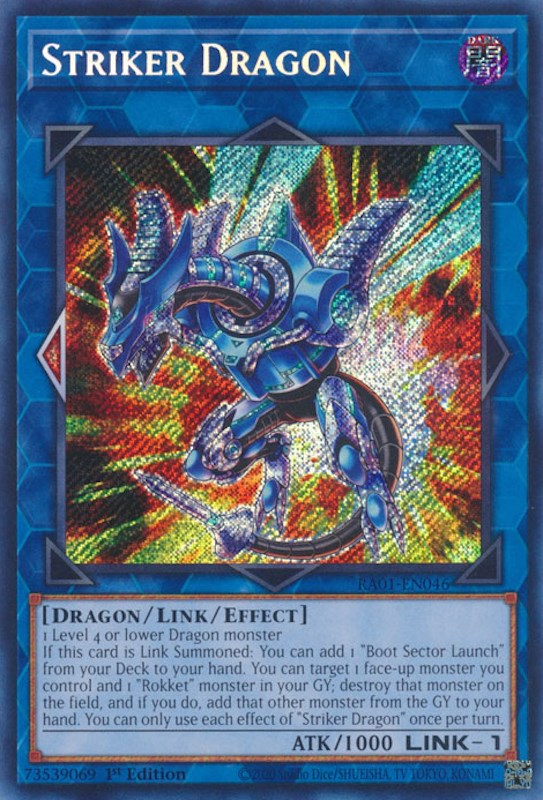 Striker Dragon [RA01-EN046] Secret Rare | The CG Realm