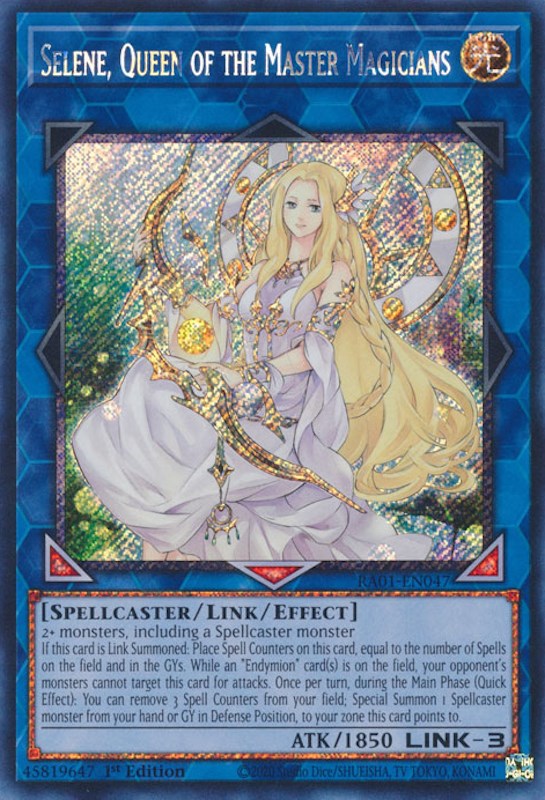 Selene, Queen of the Master Magicians [RA01-EN047] Platinum Secret Rare | The CG Realm