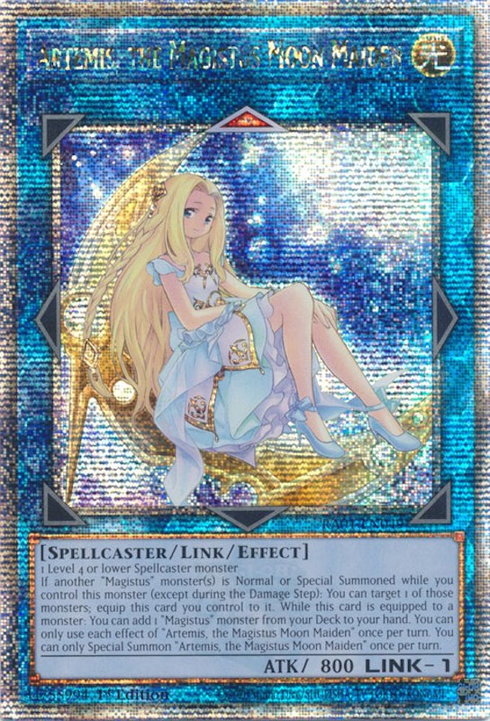 Artemis, the Magistus Moon Maiden [RA01-EN049] Quarter Century Secret Rare | The CG Realm