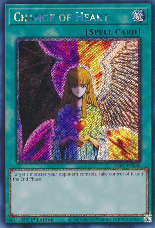 Change of Heart [RA01-EN050] Platinum Secret Rare | The CG Realm