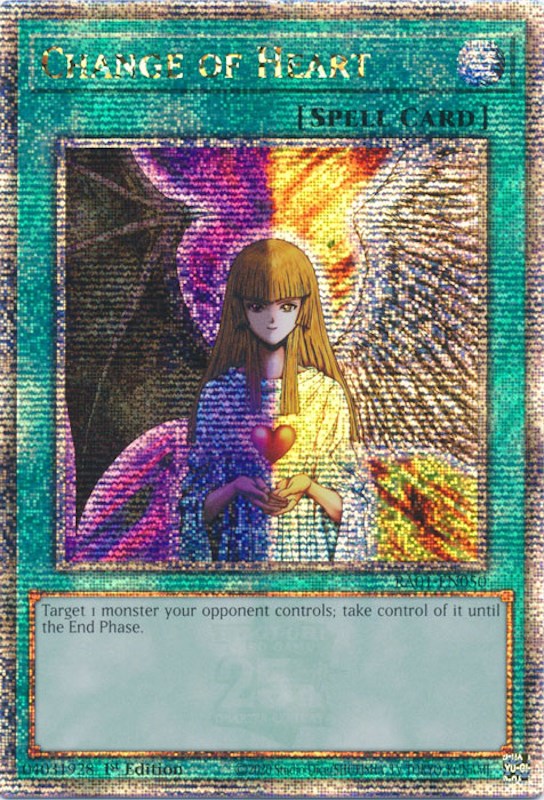 Change of Heart [RA01-EN050] Quarter Century Secret Rare | The CG Realm