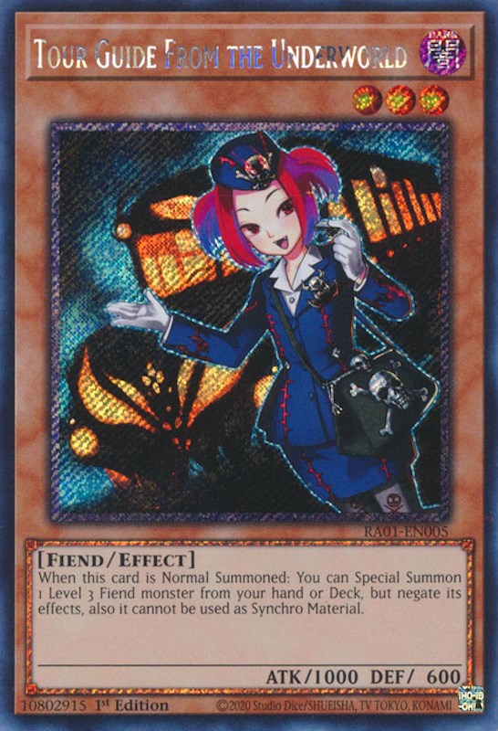 Tour Guide From the Underworld [RA01-EN005] Platinum Secret Rare | The CG Realm