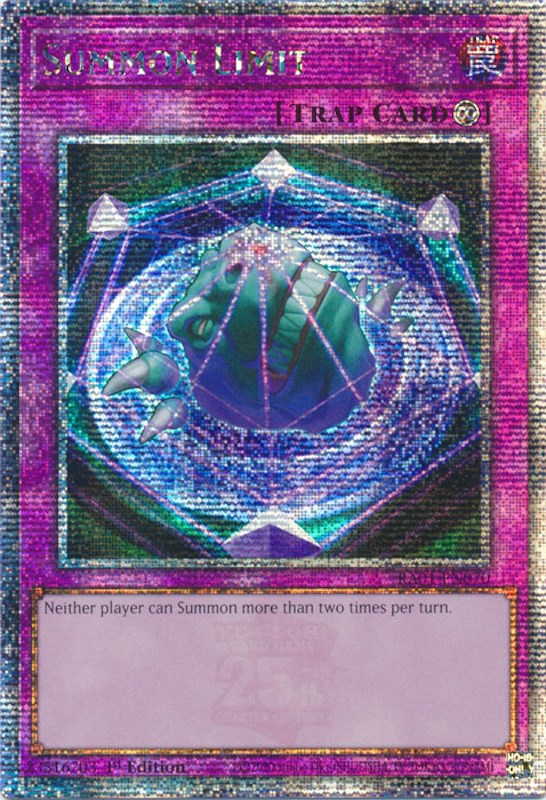 Summon Limit [RA01-EN070] Quarter Century Secret Rare | The CG Realm