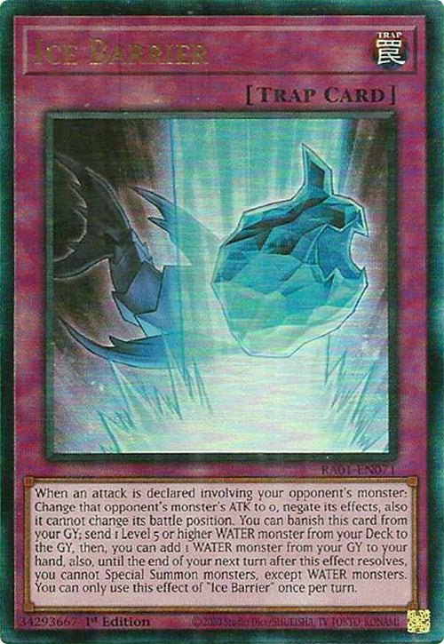 Ice Barrier [RA01-EN071] Prismatic Ultimate Rare | The CG Realm