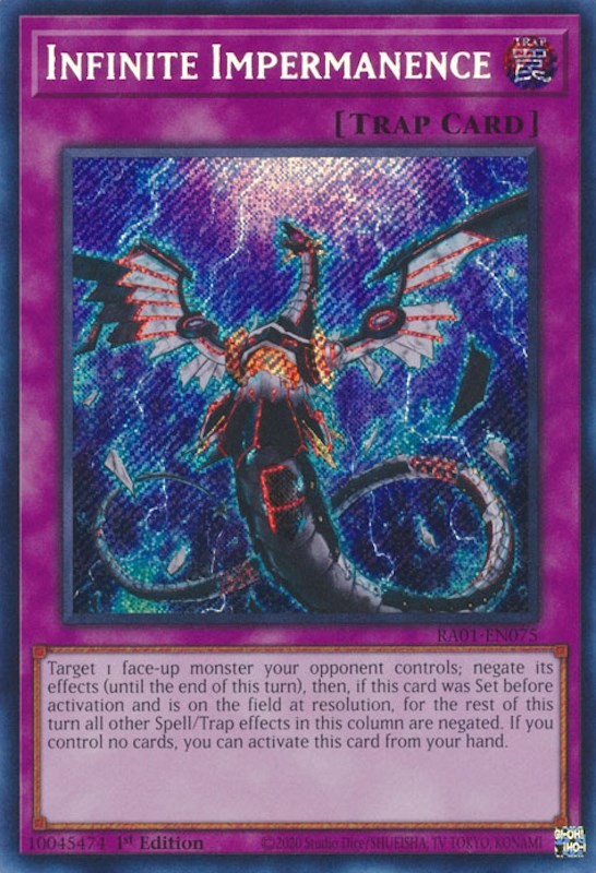 Infinite Impermanence [RA01-EN075] Secret Rare | The CG Realm