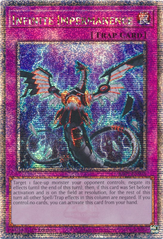 Infinite Impermanence [RA01-EN075] Quarter Century Secret Rare | The CG Realm