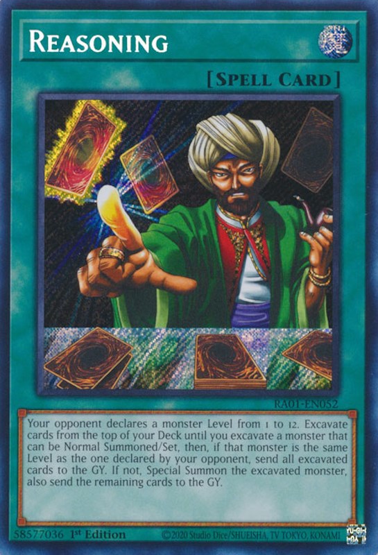 Reasoning [RA01-EN052] Secret Rare | The CG Realm