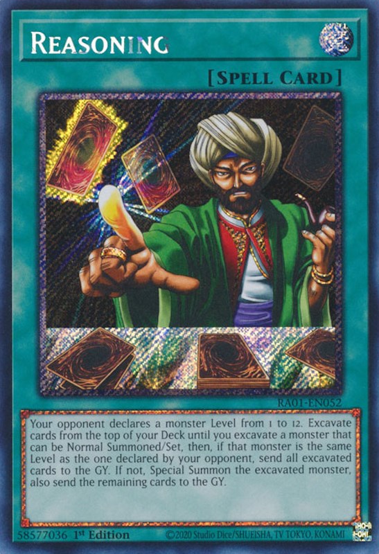 Reasoning [RA01-EN052] Platinum Secret Rare | The CG Realm