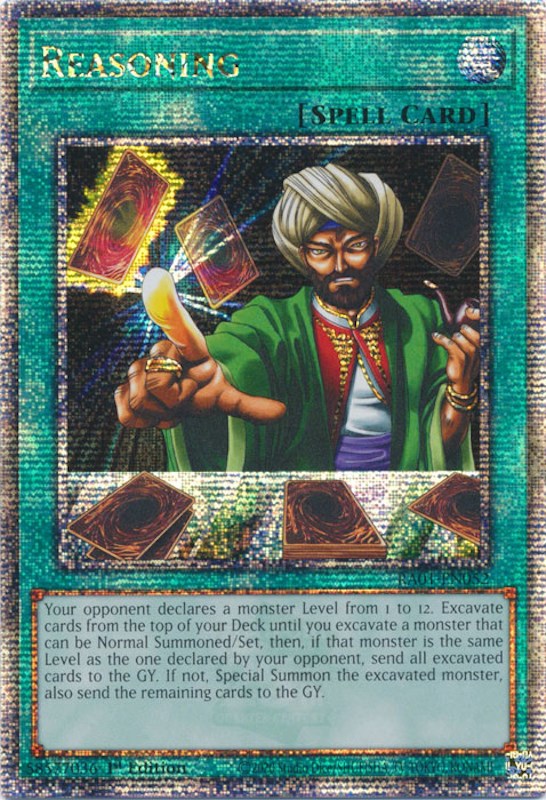 Reasoning [RA01-EN052] Quarter Century Secret Rare | The CG Realm