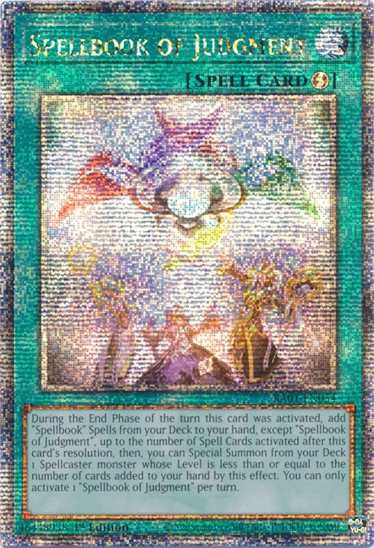 Spellbook of Judgment [RA01-EN054] Quarter Century Secret Rare | The CG Realm