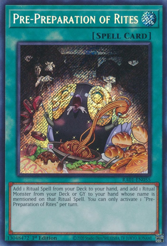 Pre-Preparation of Rites [RA01-EN055] Secret Rare | The CG Realm