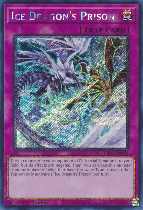 Ice Dragon's Prison [RA01-EN078] Platinum Secret Rare | The CG Realm