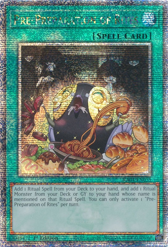 Pre-Preparation of Rites [RA01-EN055] Quarter Century Secret Rare | The CG Realm