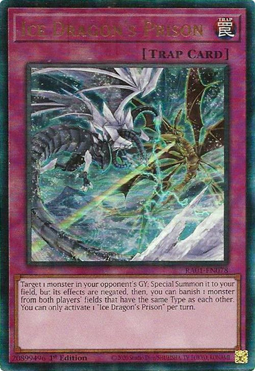 Ice Dragon's Prison [RA01-EN078] Prismatic Ultimate Rare | The CG Realm