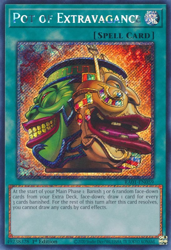 Pot of Extravagance [RA01-EN059] Platinum Secret Rare | The CG Realm