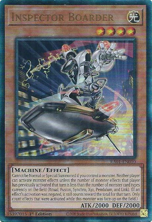 Inspector Boarder [RA01-EN010] Prismatic Ultimate Rare | The CG Realm