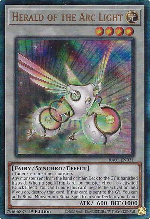 Herald of the Arc Light [RA01-EN031] Prismatic Ultimate Rare | The CG Realm