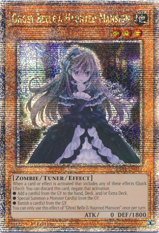 Ghost Belle & Haunted Mansion [RA01-EN011] Quarter Century Secret Rare | The CG Realm