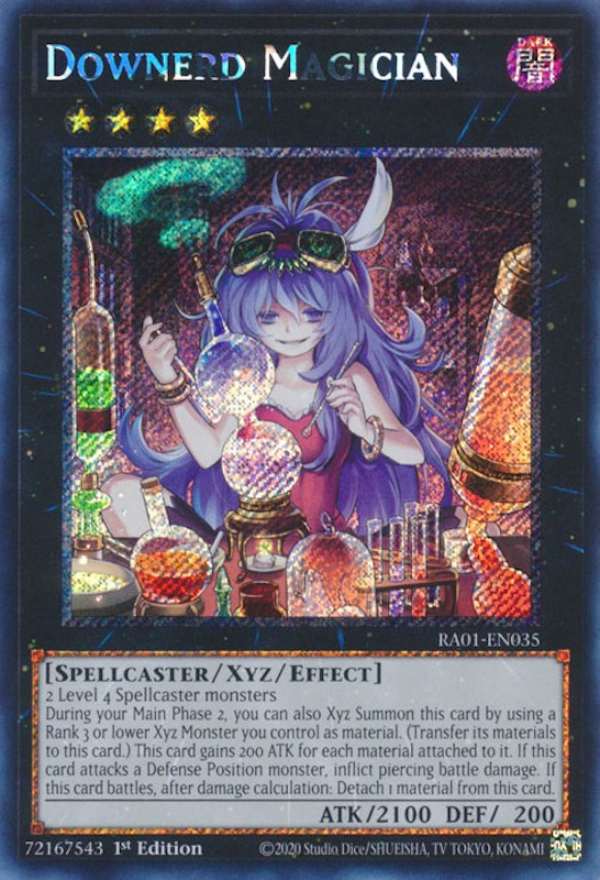 Downerd Magician [RA01-EN035] Platinum Secret Rare | The CG Realm