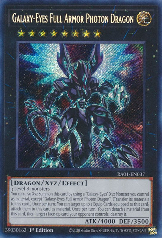 Galaxy-Eyes Full Armor Photon Dragon [RA01-EN037] Secret Rare | The CG Realm