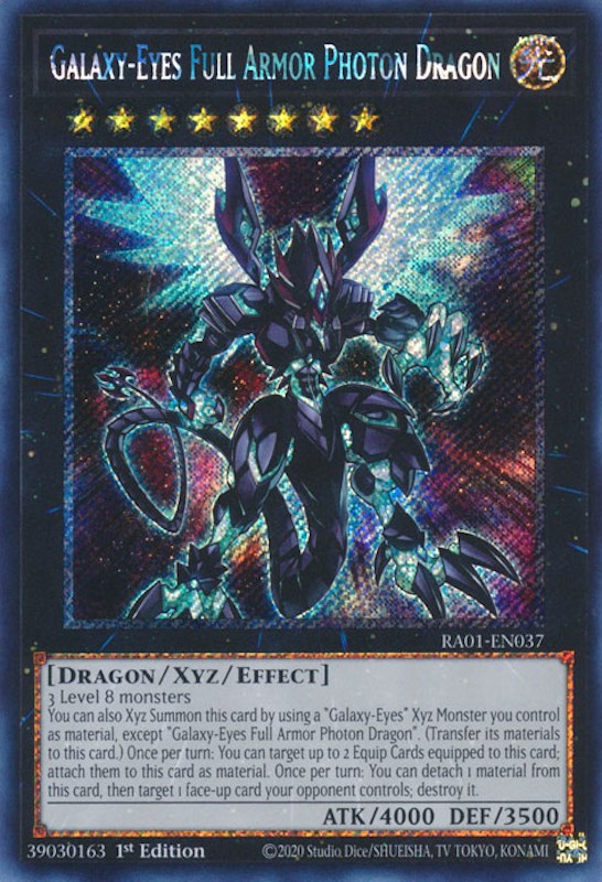 Galaxy-Eyes Full Armor Photon Dragon [RA01-EN037] Platinum Secret Rare | The CG Realm