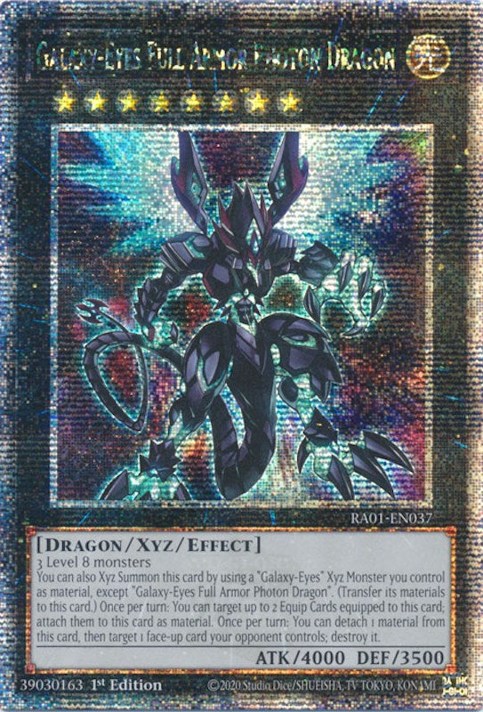 Galaxy-Eyes Full Armor Photon Dragon [RA01-EN037] Quarter Century Secret Rare | The CG Realm