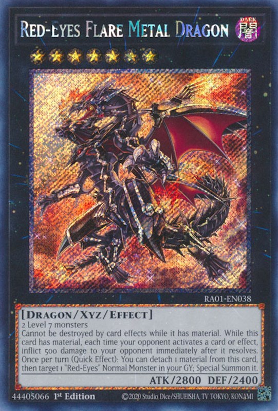 Red-Eyes Flare Metal Dragon [RA01-EN038] Platinum Secret Rare | The CG Realm