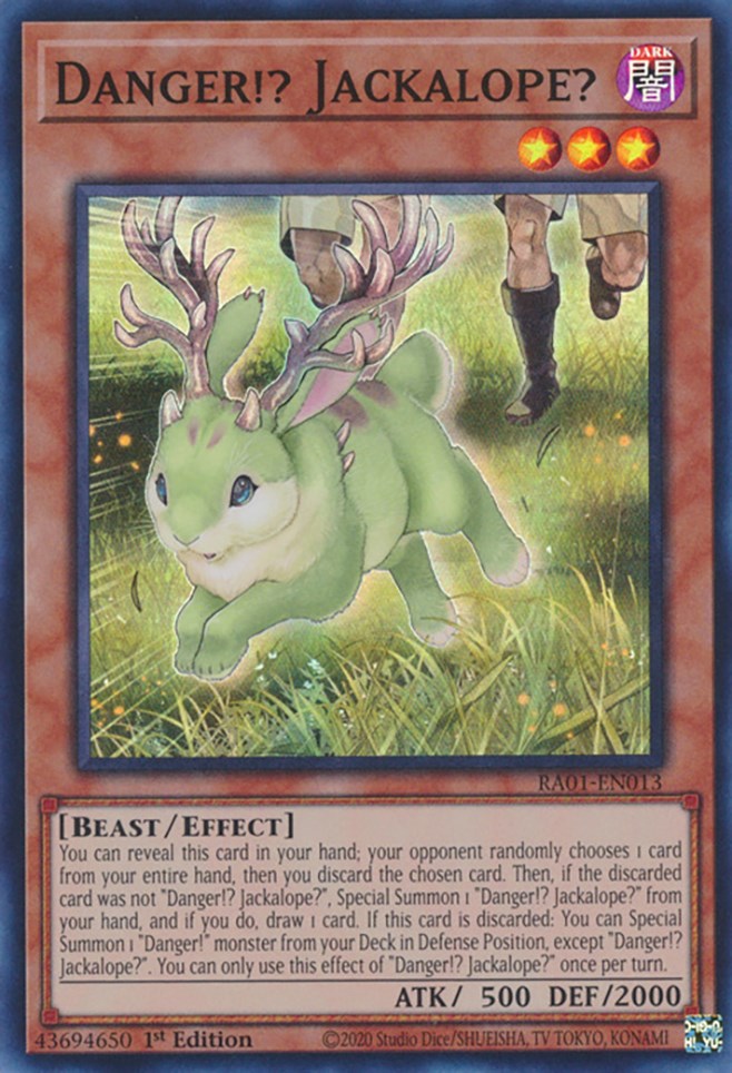 Danger!? Jackalope? [RA01-EN013] Super Rare | The CG Realm