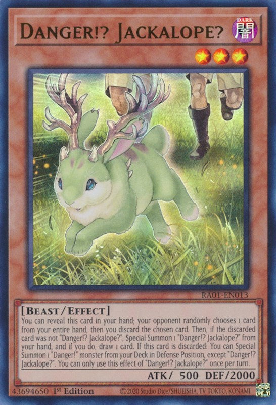 Danger!? Jackalope? [RA01-EN013] Ultra Rare | The CG Realm