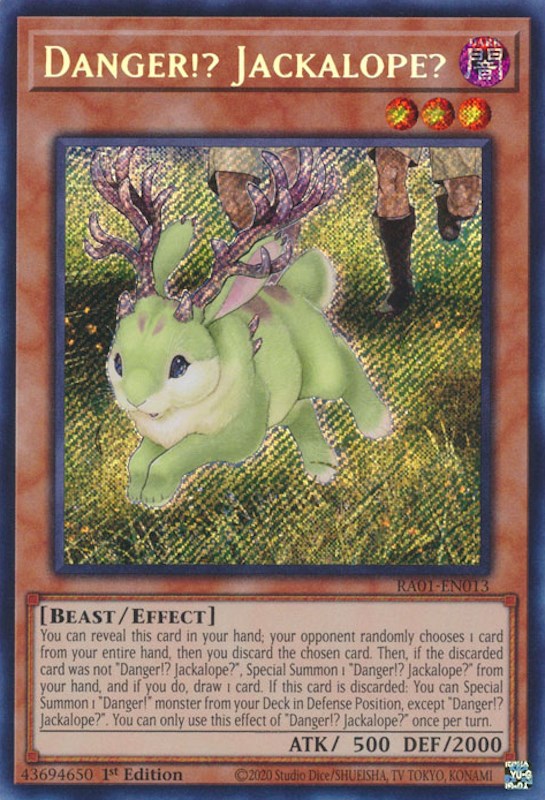 Danger!? Jackalope? [RA01-EN013] Secret Rare | The CG Realm