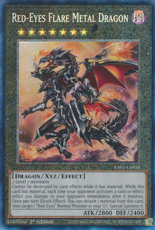 Red-Eyes Flare Metal Dragon [RA01-EN038] Prismatic Collector's Rare | The CG Realm