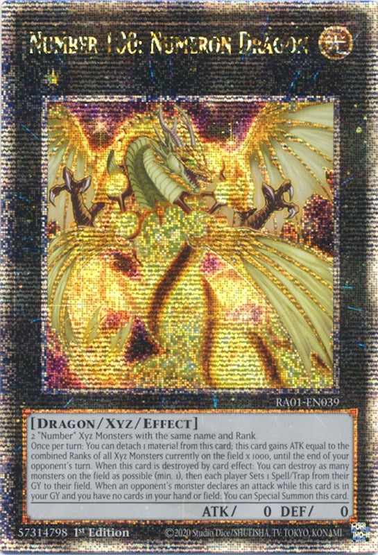 Number 100: Numeron Dragon [RA01-EN039] Quarter Century Secret Rare | The CG Realm