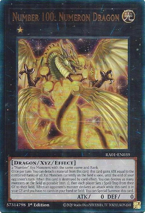 Number 100: Numeron Dragon [RA01-EN039] Prismatic Ultimate Rare | The CG Realm