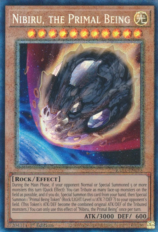 Nibiru, the Primal Being [RA01-EN015] Prismatic Collector's Rare | The CG Realm